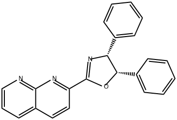 1,8-Naphthyridine, 2-[(4R,5S)-4,5-dihydro-4,5-diphenyl-2-oxazolyl]- Structure