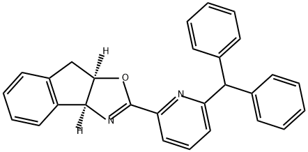 8H-Indeno[1,2-d]oxazole, 2-[6-(diphenylmethyl)-2-pyridinyl]-3a,8a-dihydro-, (3aS,8aR)- Structure