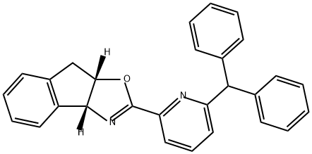 8H-Indeno[1,2-d]oxazole, 2-[6-(diphenylmethyl)-2-pyridinyl]-3a,8a-dihydro-, (3aR,8aS)- 구조식 이미지
