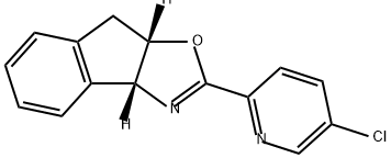 8H-Indeno[1,2-d]oxazole, 2-(5-chloro-2-pyridinyl)-3a,8a-dihydro-, (3aR,8aS)- Structure