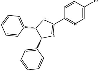 Pyridine, 5-bromo-2-[(4R,5S)-4,5-dihydro-4,5-diphenyl-2-oxazolyl]- 구조식 이미지