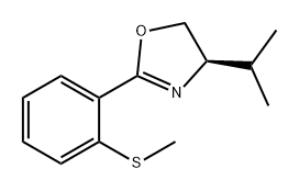 (R)-4-Isopropyl-2-(2-(methylthio)phenyl)-4,5-dihydrooxazole 구조식 이미지