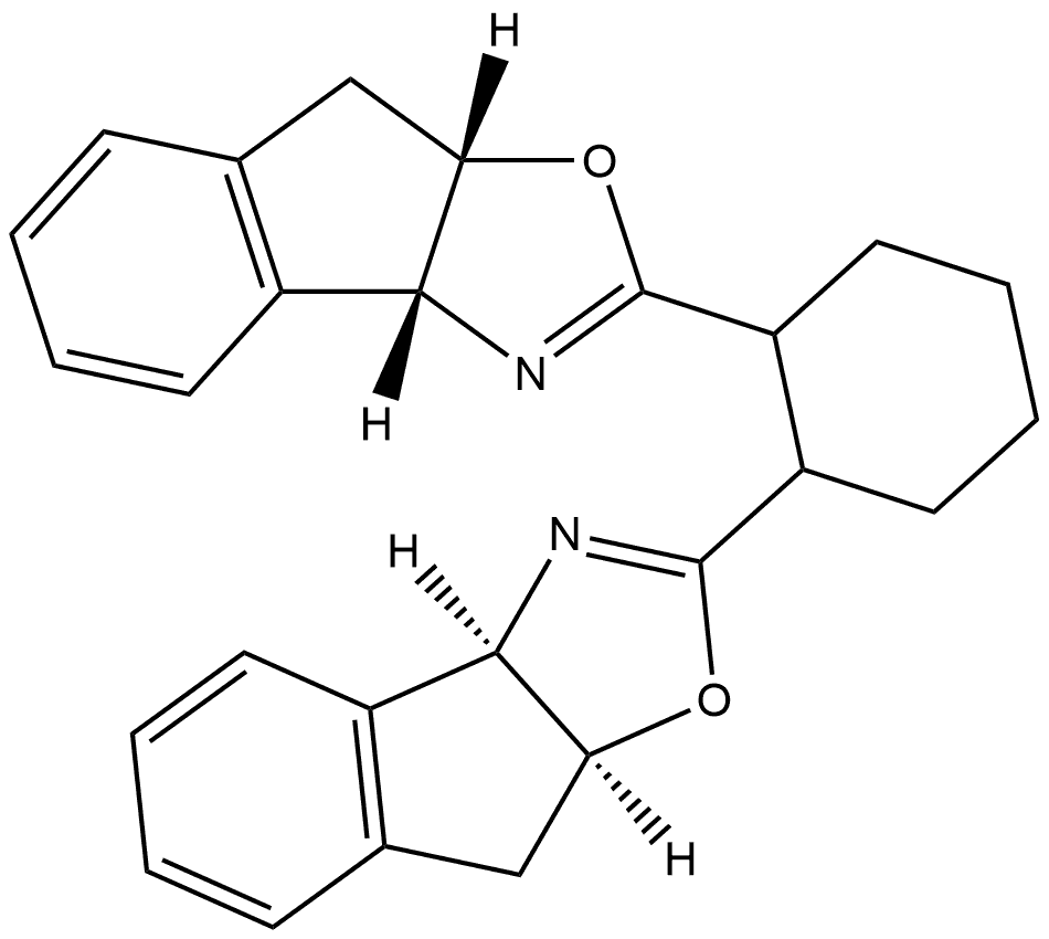 8H-Indeno[1,2-d]oxazole, 2,2'-(1R,2R)-1,2-cyclohexanediylbis[3a,8a-dihydro-, (3aR,3'aR,8aS,8'aS)- Structure