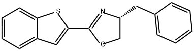 Oxazole, 2-benzo[b]thien-2-yl-4,5-dihydro-4-(phenylmethyl)-, (4R)- 구조식 이미지