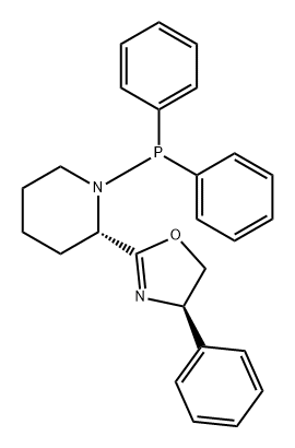 (R)-2-((S)-1-(Diphenylphosphanyl)piperidin-2-yl)-4-phenyl-4,5-dihydrooxazole Structure