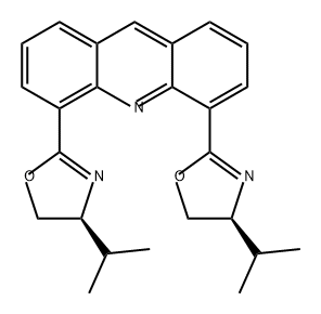 Acridine, 4,5-bis[(4S)-4,5-dihydro-4-(1-methylethyl)-2-oxazolyl]- Structure