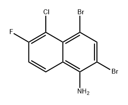 1-Naphthalenamine, 2,4-dibromo-5-chloro-6-fluoro- Structure