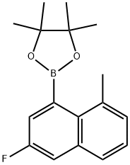 1,3,2-Dioxaborolane, 2-(3-fluoro-8-methyl-1-naphthalenyl)-4,4,5,5-tetramethyl- Structure