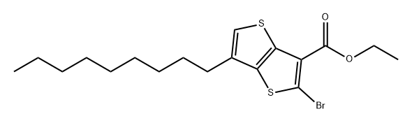Thieno[3,2-b]thiophene-3-carboxylic acid, 2-bromo-6-nonyl-, ethyl ester 구조식 이미지
