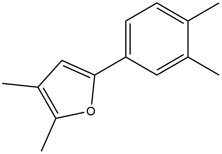 5-(3,4-Dimethylphenyl)-2,3-dimethylfuran Structure