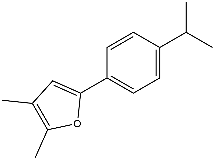 2,3-Dimethyl-5-[4-(1-methylethyl)phenyl]furan Structure