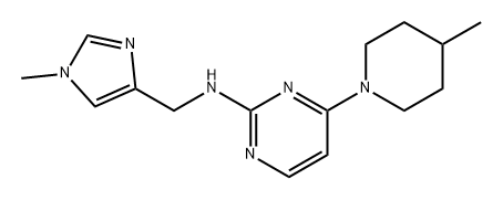 2-Pyrimidinamine, N-[(1-methyl-1H-imidazol-4-yl)methyl]-4-(4-methyl-1-piperidinyl)- Structure