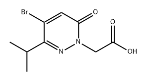 1(6H)-Pyridazineacetic acid, 4-bromo-3-(1-methylethyl)-6-oxo- 구조식 이미지