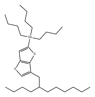Stannane, tributyl[6-(2-butyloctyl)thieno[3,2-b]thien-2-yl]- 구조식 이미지