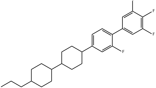 1,1'-Biphenyl, 2,3',4',5'-tetrafluoro-4-(4'-propyl[1,1'-bicyclohexyl]-4-yl)- Structure