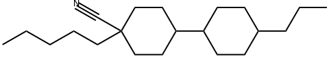 [1,1'-Bicyclohexyl]-4-carbonitrile, 4-pentyl-4'-propyl- 구조식 이미지