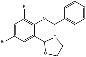 1,3-Dioxolane, 2-[5-bromo-3-fluoro-2-(phenylmethoxy)phenyl]- Structure