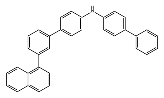 [1,1'-Biphenyl]-4-amine, N-[1,1'-biphenyl]-4-yl-3'-(1-naphthalenyl)- Structure