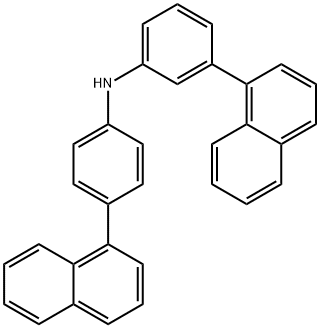 Benzenamine, 3-(1-naphthalenyl)-N-[4-(1-naphthalenyl)phenyl]- 구조식 이미지