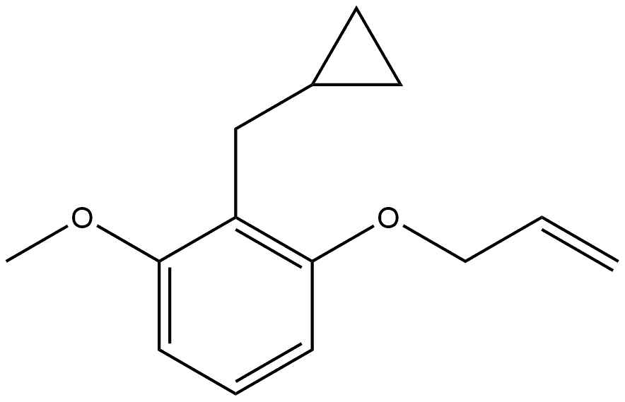 2-(Cyclopropylmethyl)-1-methoxy-3-(2-propen-1-yloxy)benzene Structure