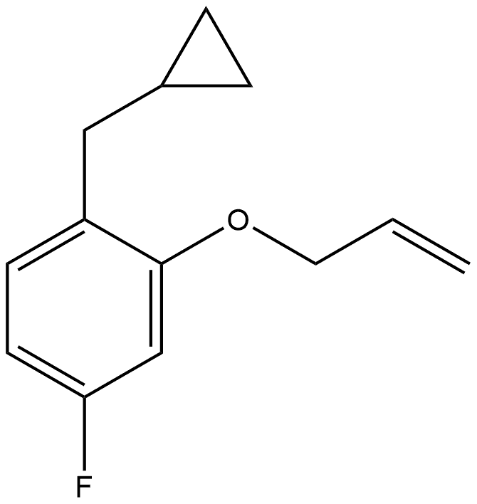 1-(Cyclopropylmethyl)-4-fluoro-2-(2-propen-1-yloxy)benzene Structure