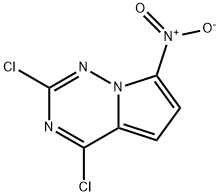 Pyrrolo[2,1-f][1,2,4]triazine, 2,4-dichloro-7-nitro- Structure