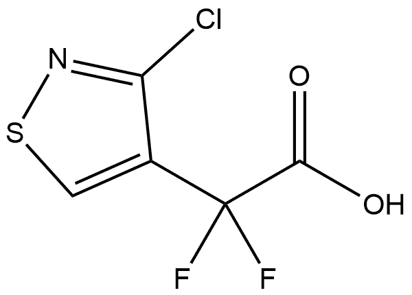 3-Chloro-α,α-difluoro-4-isothiazoleacetic acid Structure