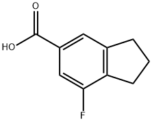 1H-Indene-5-carboxylic acid, 7-fluoro-2,3-dihydro- Structure