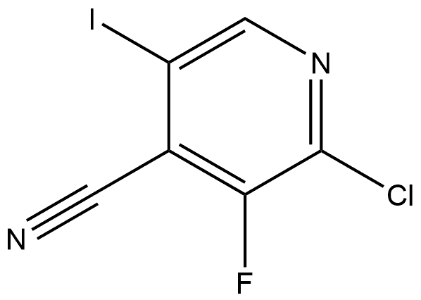2-Chloro-3-fluoro-5-iodo-4-pyridinecarbonitrile Structure