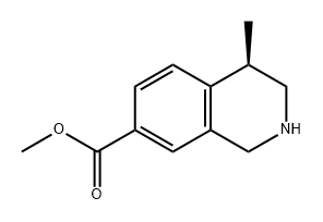 7-Isoquinolinecarboxylic acid, 1,2,3,4-tetrahydro-4-methyl-, methyl ester, (4R)- Structure