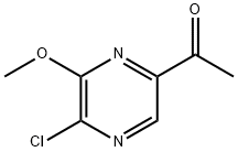 Ethanone, 1-(5-chloro-6-methoxy-2-pyrazinyl)- Structure