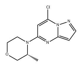 Pyrazolo[1,5-a]pyrimidine, 7-chloro-5-[(3R)-3-methyl-4-morpholinyl]- Structure