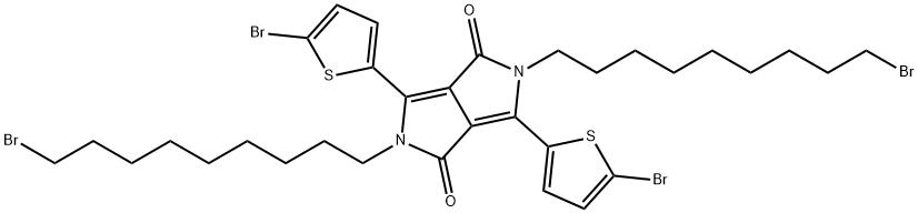 Pyrrolo[3,4-c]pyrrole-1,4-dione, 2,5-bis(9-bromononyl)-3,6-bis(5-bromo-2-thienyl)-2,5-dihydro- Structure