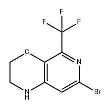 1H-Pyrido[3,4-b][1,4]oxazine, 7-bromo-2,3-dihydro-5-(trifluoromethyl)- 구조식 이미지