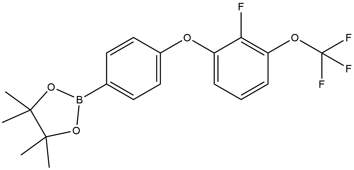 2-[4-[2-Fluoro-3-(trifluoromethoxy)phenoxy]phenyl]-4,4,5,5-tetramethyl-1,3,2-... Structure