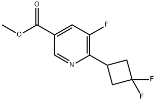 Methyl 6-(3,3-difluorocyclobutyl)-5-fluoro-3-pyridinecarboxylate Structure