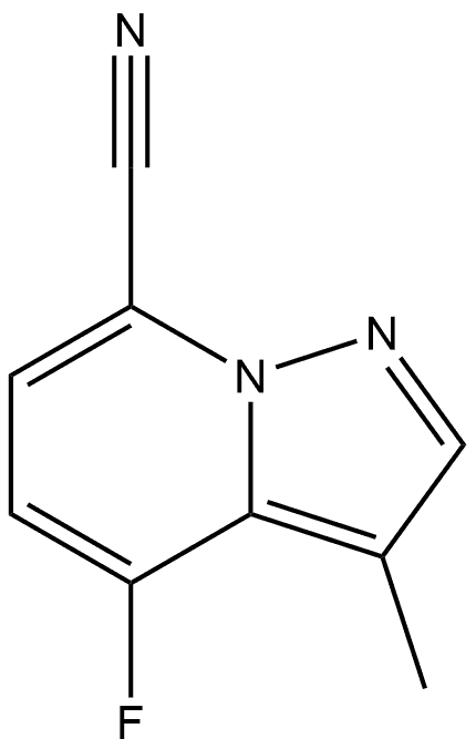 4-fluoro-3-methylpyrazolo[1,5-a]pyridine-7-nitrile 구조식 이미지