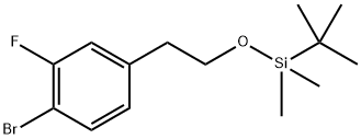 Benzene, 1-bromo-4-[2-[[(1,1-dimethylethyl)dimethylsilyl]oxy]ethyl]-2-fluoro- 구조식 이미지