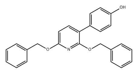 Phenol, 4-[2,6-bis(phenylmethoxy)-3-pyridinyl]- Structure