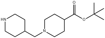 4-Piperidinecarboxylic acid, 1-(4-piperidinylmethyl)-, 1,1-dimethylethyl ester Structure