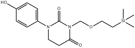 Dihydro-1-(4-hydroxyphenyl)-3-[[2-(trimethylsilyl)ethoxy]methyl]-2,4(1H,3H)-pyrimidinedione Structure