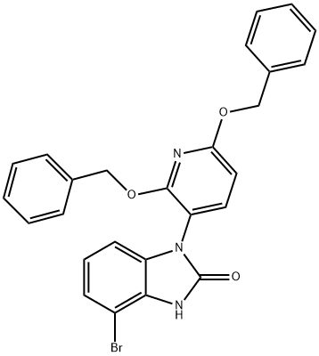 2H-Benzimidazol-2-one, 1-[2,6-bis(phenylmethoxy)-3-pyridinyl]-4-bromo-1,3-dihydro- 구조식 이미지