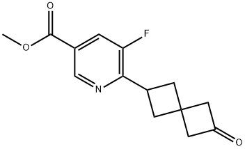 Methyl 5-fluoro-6-(2-oxospiro[3.3]hept-6-yl)-3-pyridinecarboxylate Structure