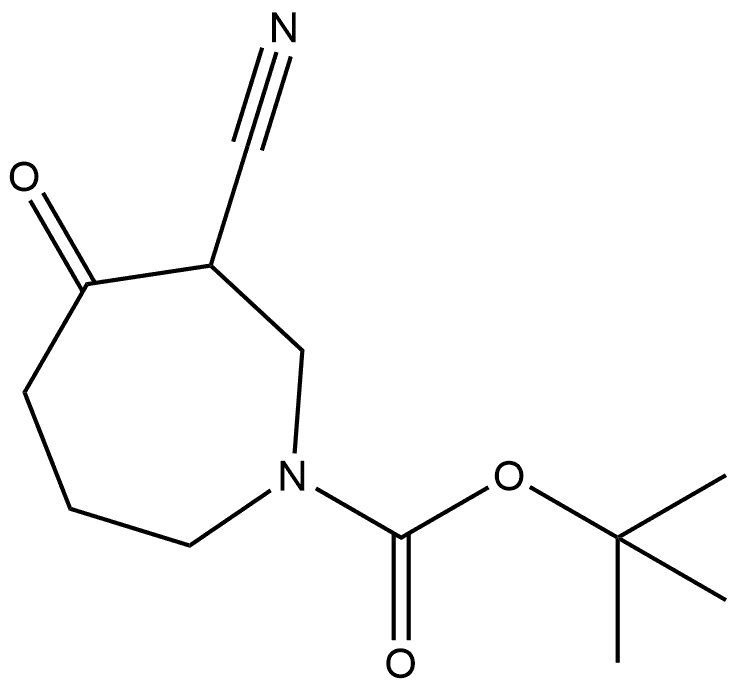 tert-butyl 3-cyano-4-oxo-azepane-1-carboxylate 구조식 이미지