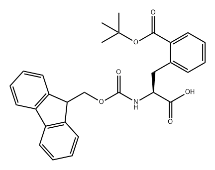 L-Phenylalanine, 2-[(1,1-dimethylethoxy)carbonyl]-N-[(9H-fluoren-9-ylmethoxy)carbonyl]- Structure