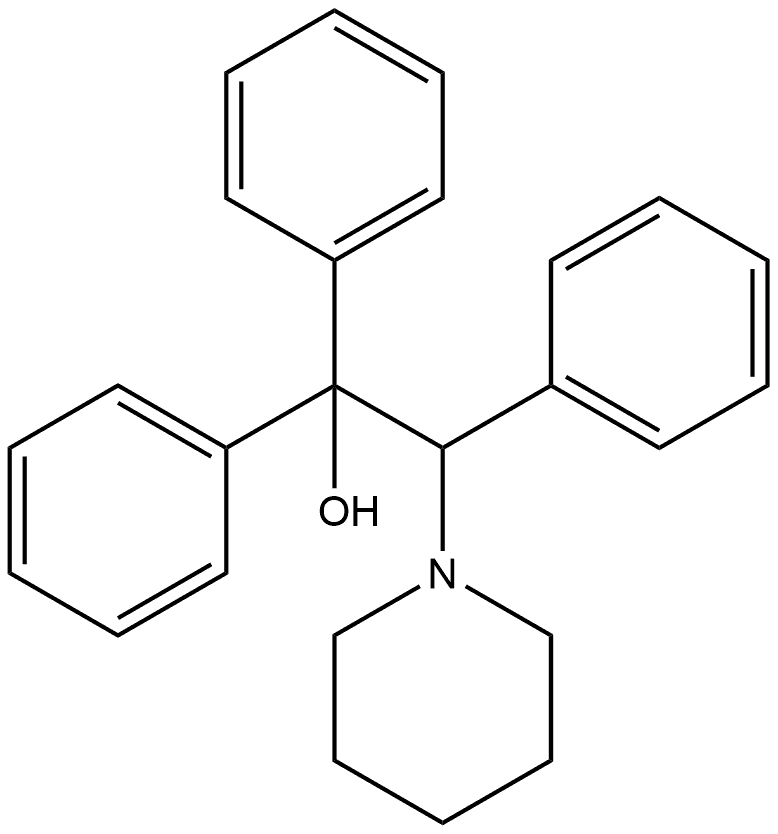 1-Piperidineethanol, α,α,β-triphenyl- Structure
