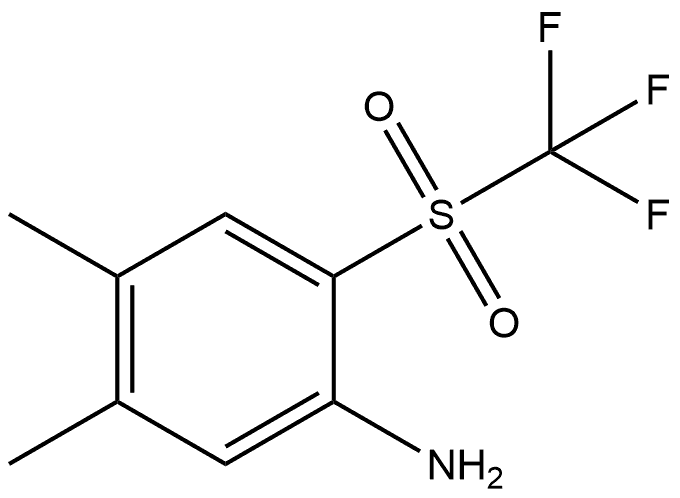 4,5-Dimethyl-2-((trifluoromethyl)sulfonyl)aniline 구조식 이미지