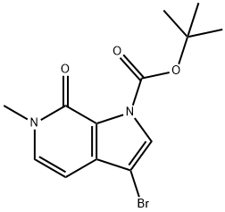 1,1-Dimethylethyl 3-bromo-6,7-dihydro-6-methyl-7-oxo-1H-pyrrolo[2,3-c]pyridine-1-carboxylate 구조식 이미지