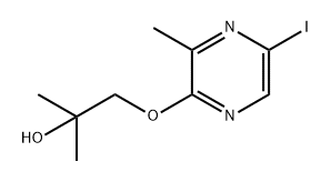 2-Propanol, 1-[(5-iodo-3-methyl-2-pyrazinyl)oxy]-2-methyl- 구조식 이미지