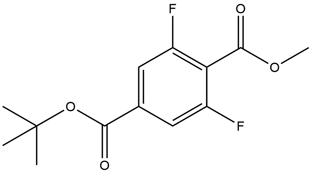 4-(1,1-Dimethylethyl) 1-methyl 2,6-difluoro-1,4-benzenedicarboxylate Structure